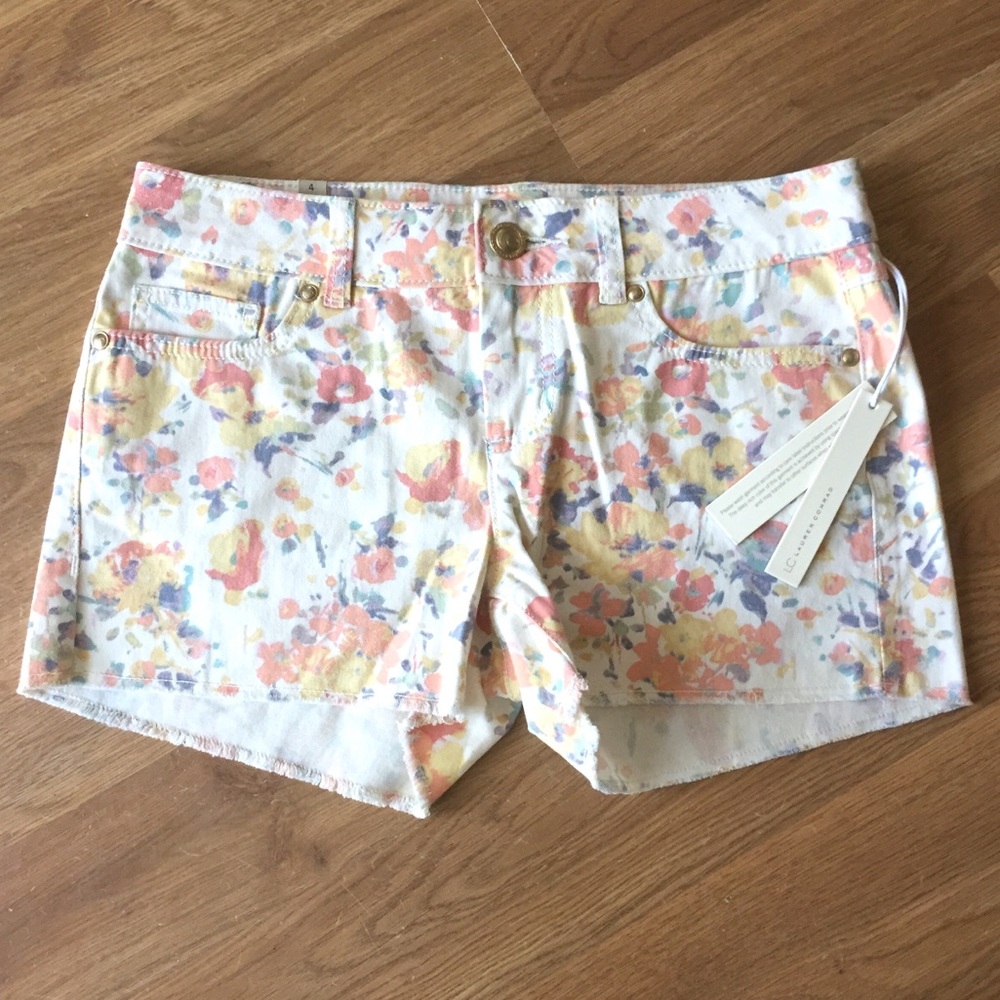 LC Lauren Conrad Floral Shorts Laguna Sunrise